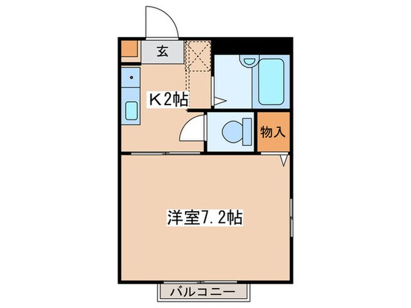 ディアス城山Aの物件間取画像